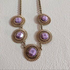 Kate Spade Sunburst Necklace - Gold Tone & Purple